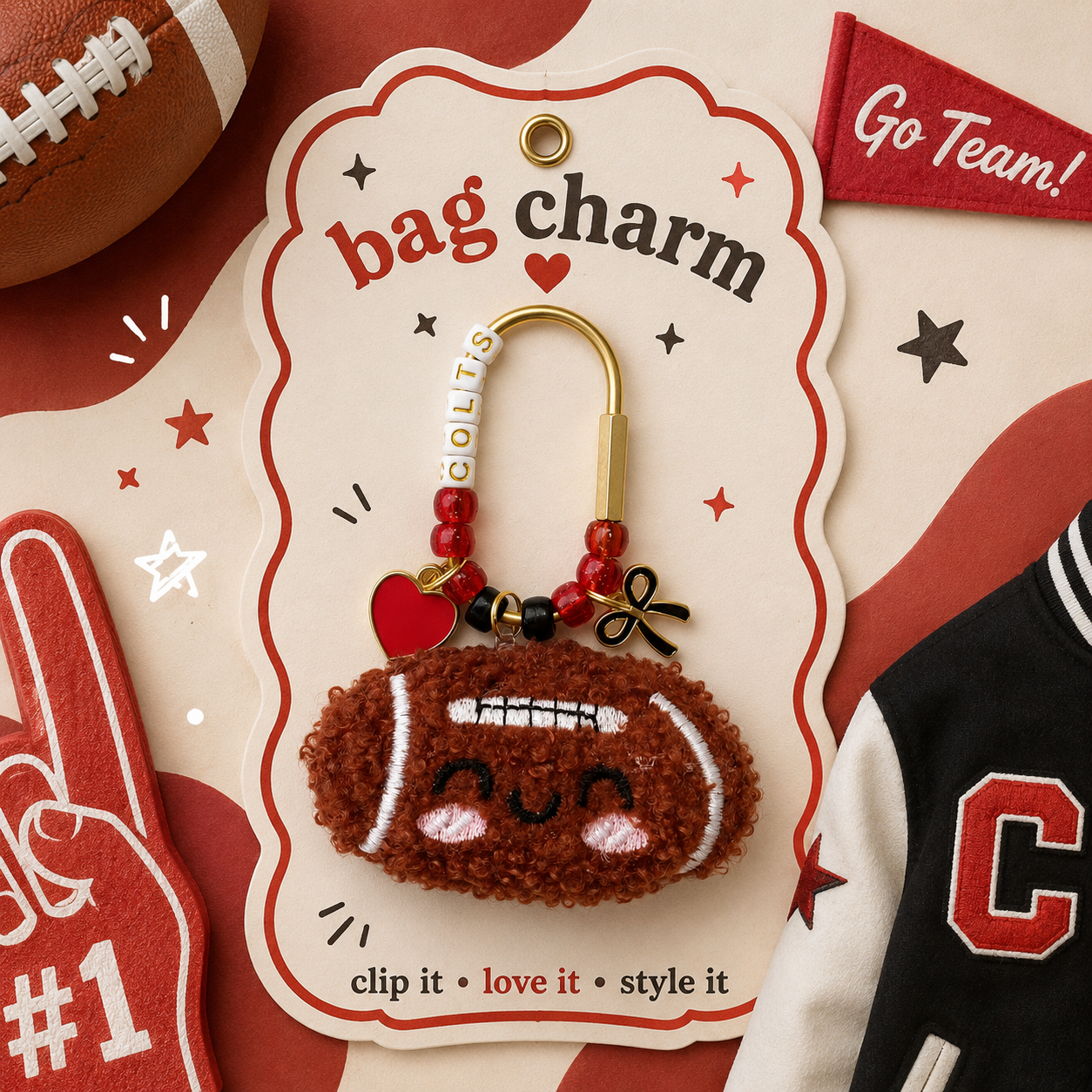 Personalized Football Keychain