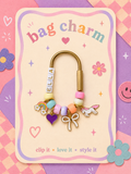 Personalized Beaded Keychain with 4 charms