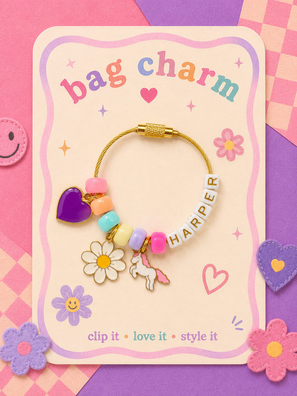 Water Bottle Charm with Personalization