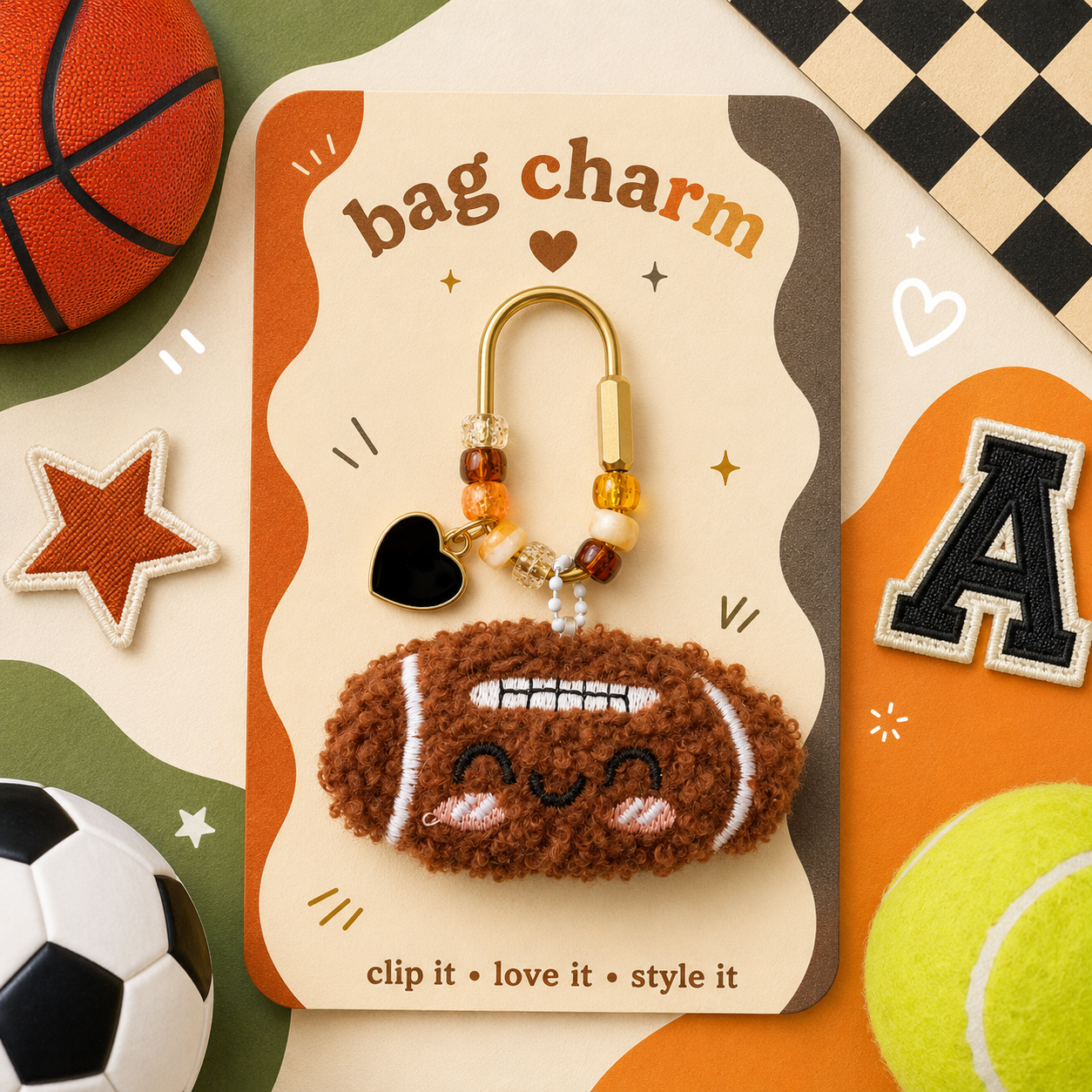 Personalized Football Keychain