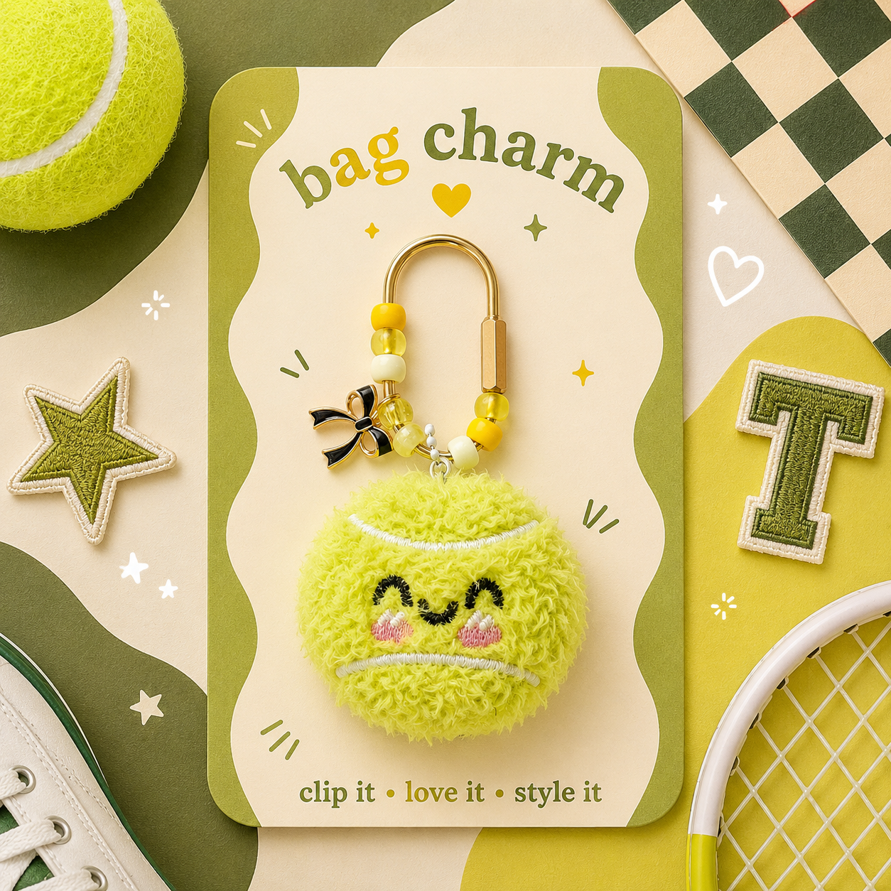 Personalized Tennis Keychain